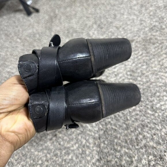 Rag & Bone Boots Black Harrow Leather Cuban Heel Ankle Boots Womens Sz 38 US 7,5 - Picture 4 of 9